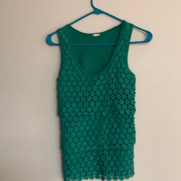 Green J.Crew top - Picture 1 of 3